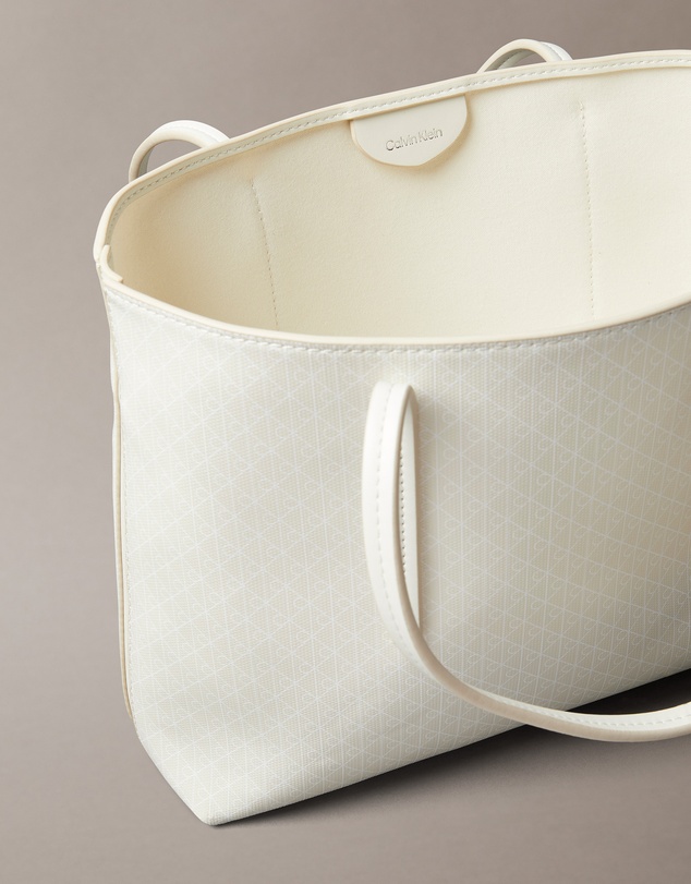 Calvin Klein - Allover Monogram Logo Small Tote Bag with Pouch