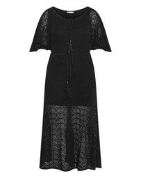 City Chic - Plus size Cassie Crochet Knit Dress - black