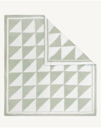 Living Textiles - Chenille Blanket - Sage Triangles
