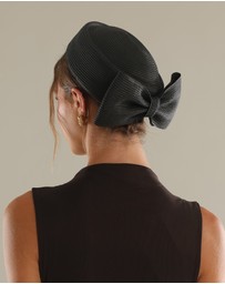 Morgan & Taylor - Tara Racewear Pillbox Hat in Black