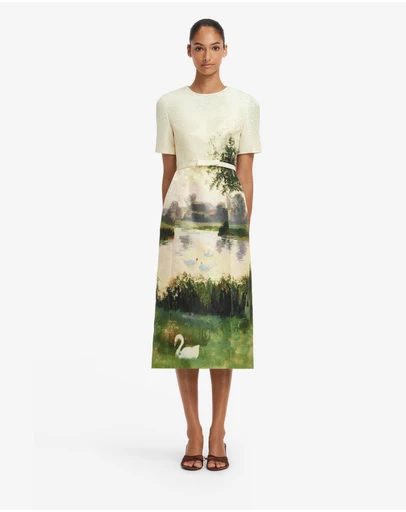 LEO LIN - Elizabeth Jacquard SS Midi Dress
