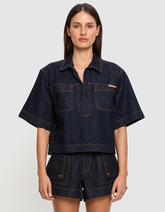 KIVARI - Immy Denim Top