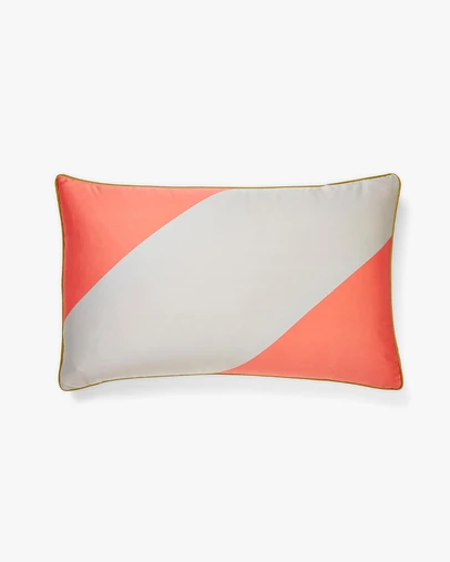 Aura Home - Big Stripe Standard Pillowcase in Coral