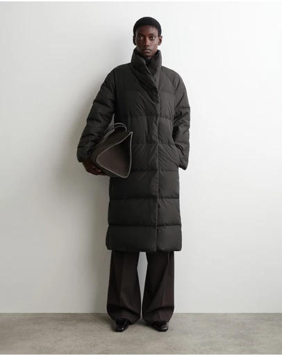 COS - Shawl-Collar Quilted Down Long Coat