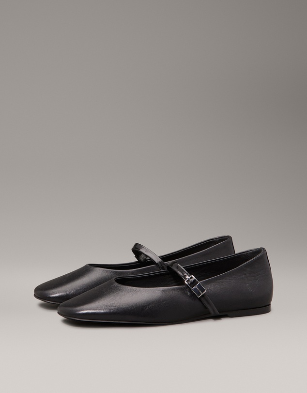 Calvin Klein - Leather Mary Jane Ballerinas