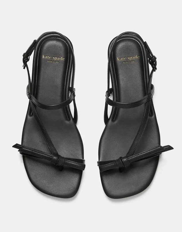 Kate Spade - Loop Smooth Leather Flat Sandals
