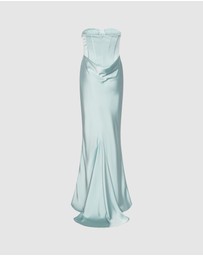 ROTATE - Satin Corset Maxi Dress