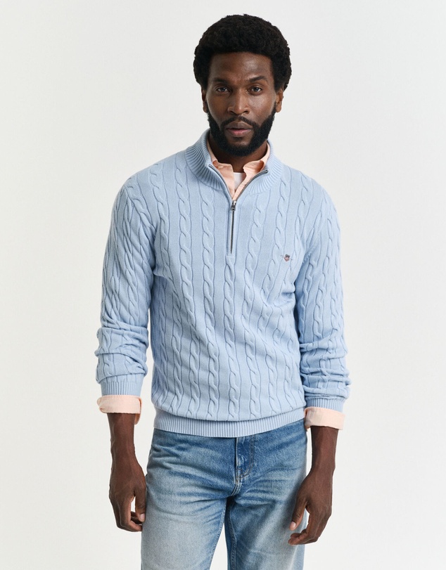Gant - Cotton Cable Half-Zip Knit