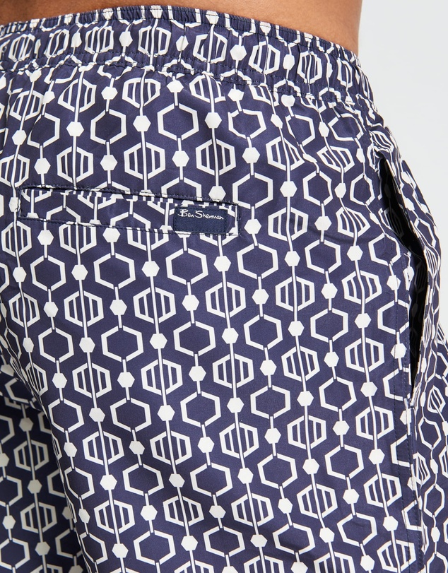Ben Sherman - Mono Geo Print Swim Short