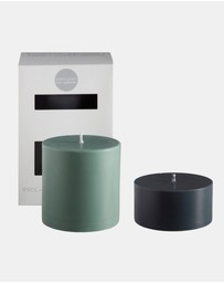 porter green - escc large pillar candle soy-blend unscented candles