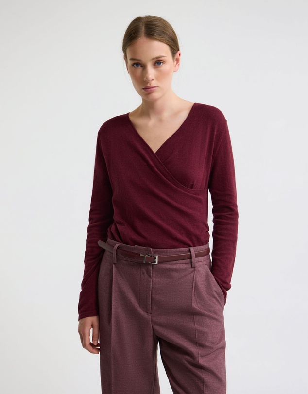 Oxford - Daria Wrap Front Knitted Top