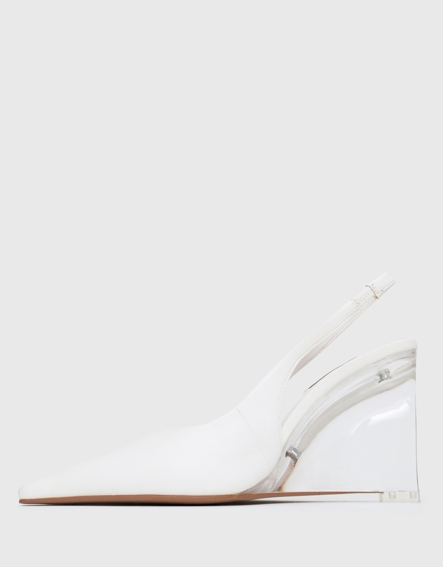Betts - Kane Pointy Toe Slingback Wedge Shoes