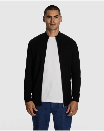 yd. - Adam Zip Through Knit Cardigan