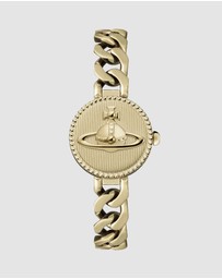 Vivienne Westwood - Vivienne Westwood Orb Button 25mm Gold Strap Watch