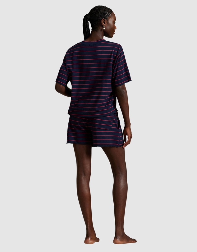 Polo Ralph Lauren - Club Terry Striped Cotton Tee & Boxer Short Pyjama Set