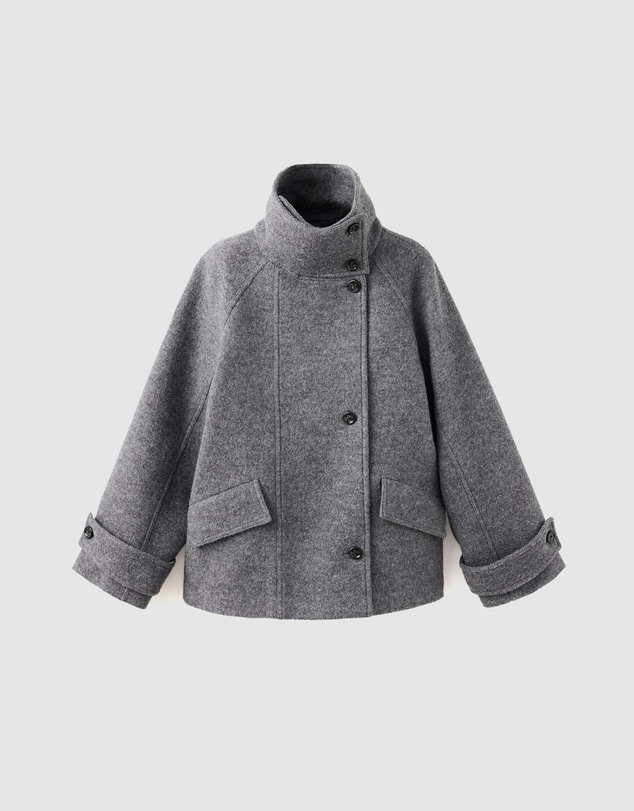 M.N.G - Wool Funnel-Neck Coat