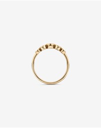 Michael Hill - 0.46 Carat TW Round Brilliant Graduated Diamond Bezel Set Ring in 10kt Yellow Gold
