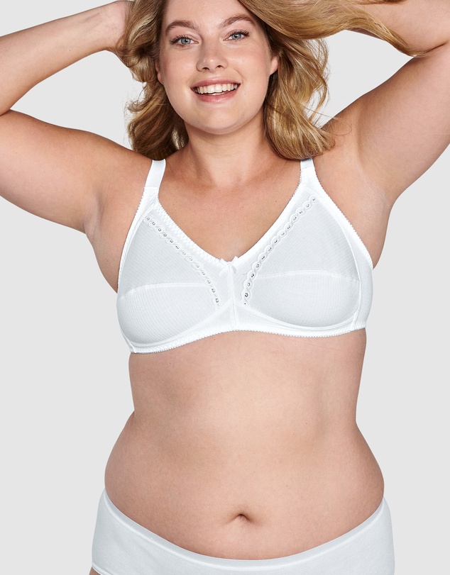 Naturana - Wirefree Ribbed Pure Cotton Bra