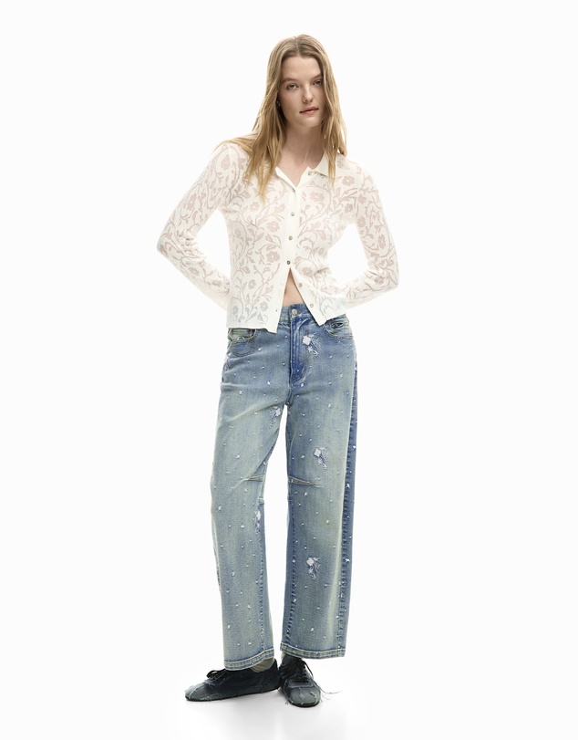 Desigual - Embroidered jeans