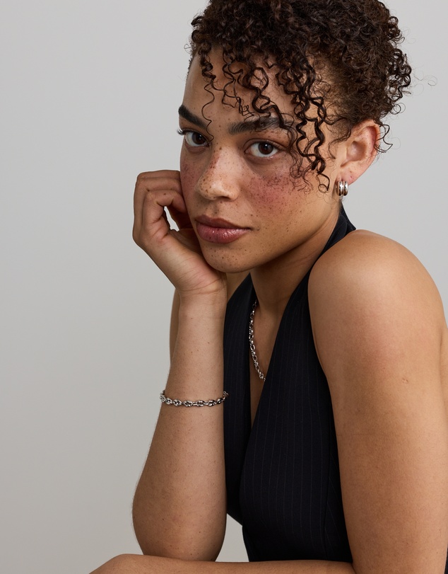Michael Hill - Double Half Hoop Stud Earrings in Sterling Silver