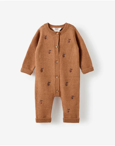 Cotton On Kids - Baby Organic Blend Knit Long Sleeve Romper