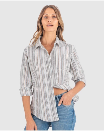 CAMIXA - IRIS Stripes Linen Shirt