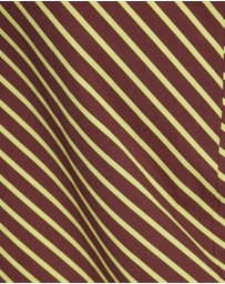 TOPSHOP - Topshop Ruched Side Gathered Shoulder Midi Dress In Brown Lime Stripe