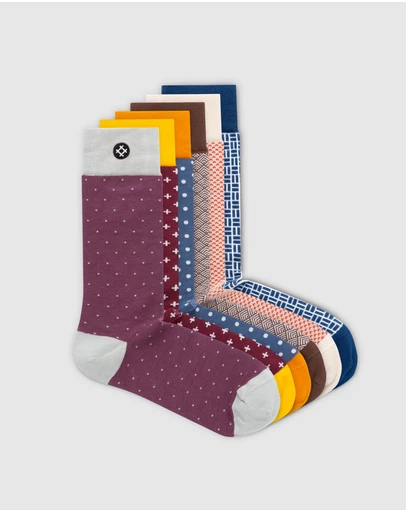 Sockdaily - Happening 6 Pack Crew Socks