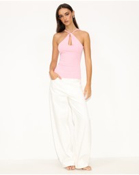 Dazie - Leni Cut Out Halter Top