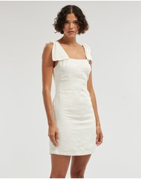 Amelius - Mavie Bow Linen Mini Dress