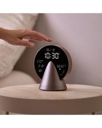Lexon - Lexon Conic Radio Alarm Clock With Fm & Built-In Bluetooth Speaker - Grey