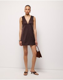 AERE - Isla Satin Mini Dress