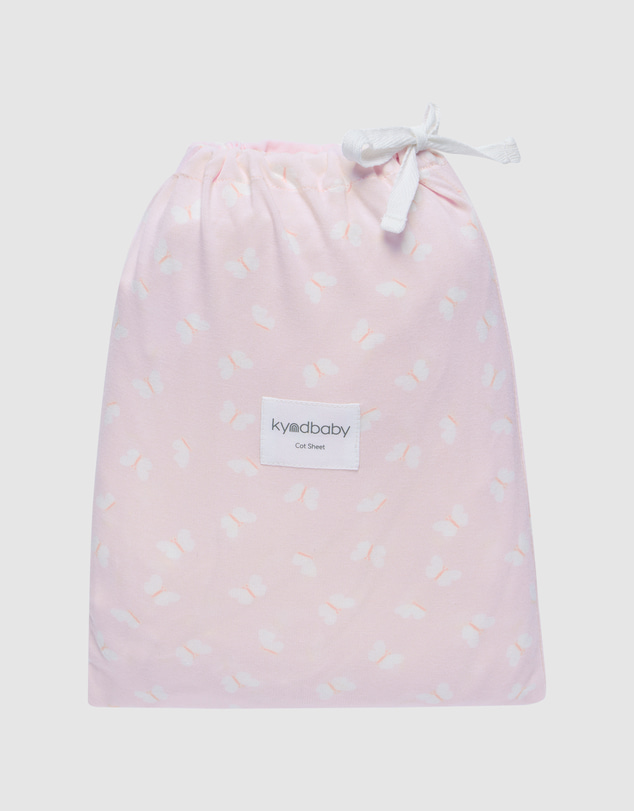 Kynd Baby - Fitted Cot Sheet in Lilac Flutter
