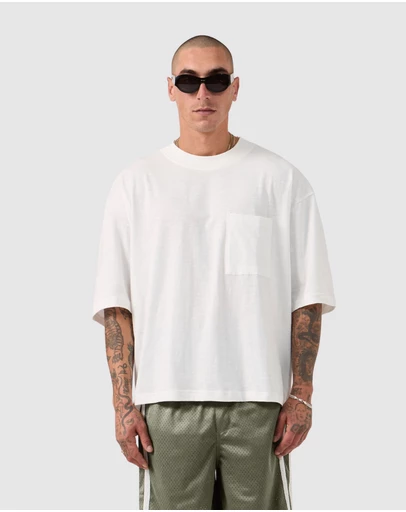 Zanerobe - Cropped Slub Flow Tee Vintage White