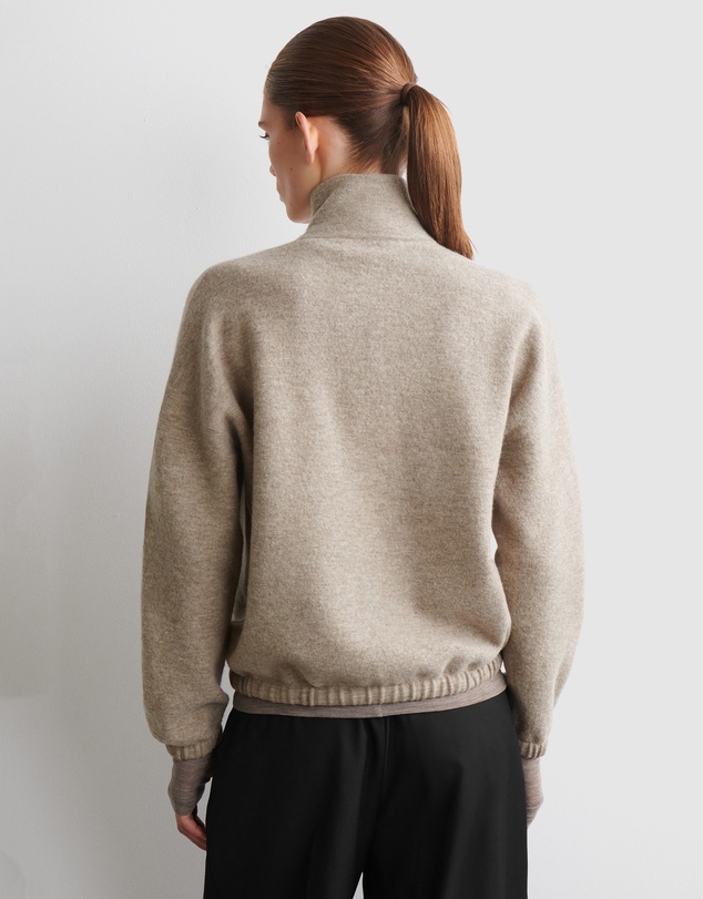 COS - Boiled Merino Wool Zip-Up Jumper