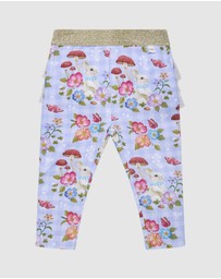 Fleur Harris - 'Curious Bunny' Fabulous Frilled Legging in Cornflower Check