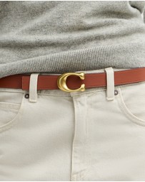 Coach - Coated Canvas Signature Sculpted C Reversible Belt