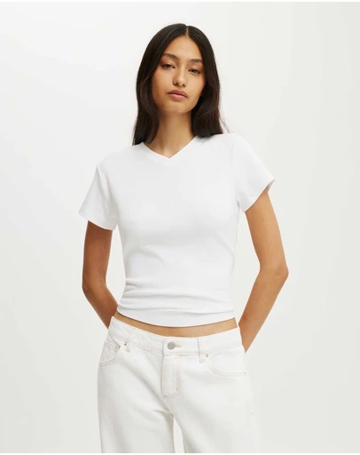 Cotton On - 90S Baby V Neck Tee