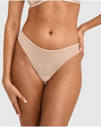 Bras N Things - Sexy Basics High Leg G String - Nude 2