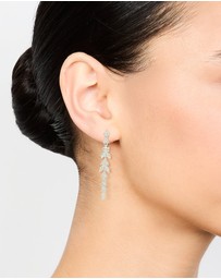 Lovisa - Silver Plated Cubic Zirconia Alternating Vine Linear Drop Earrings