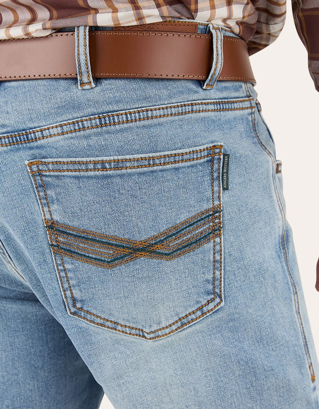 Ringers Western - Muster Mens Slim Straight Fit Mid Rise Jeans