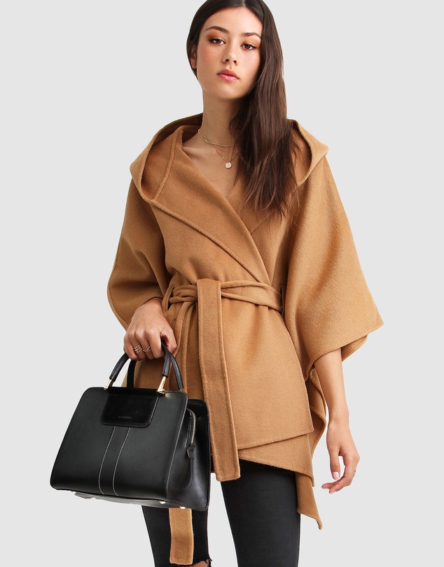 Belle & Bloom - Jackson Landing Wool Blend Cape Coat