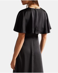 Ted Baker - Immie Satin Midi Dress With Cape Sleeve