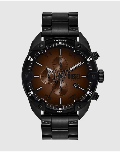 Diesel - Spiked Black Chronograph Watches