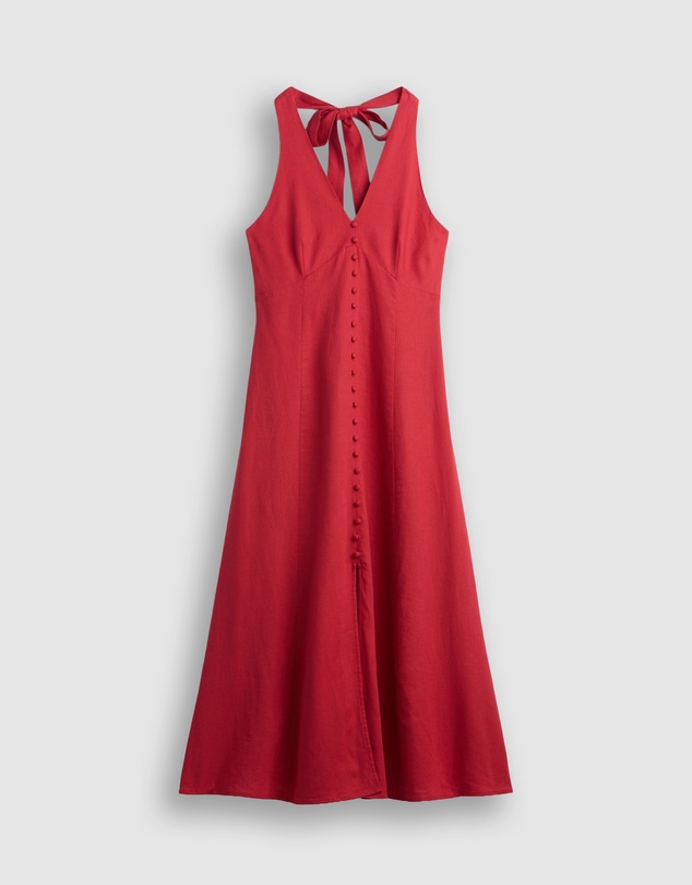 GAP - Sleeveless Linen Halter Maxi Dress