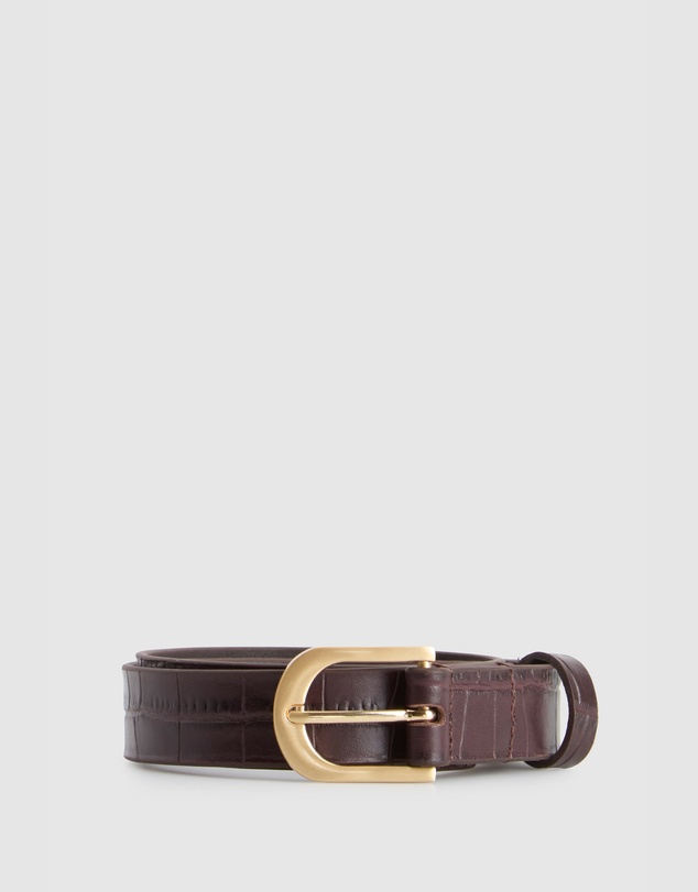 Evity - Lila SM Leather Croc Emboss Belt