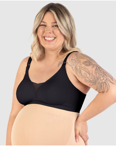 B Free Intimate Apparel - Invisible Mesh Maternity & Nursing Padded Bra (C-D-DD-E-F-G) Cup