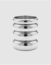 HOUSE OF SLANI - Adele Chunky Silver Bangles