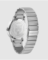 Plein Sport - PLEIN IRON TIGER 44mm White Silver dial and Silver-tone bracelet