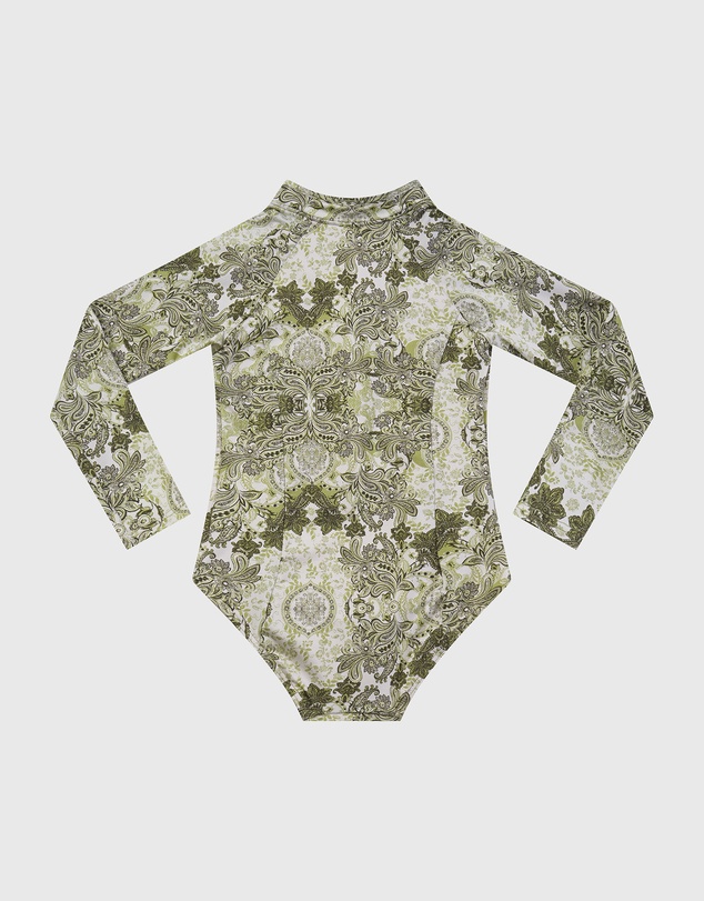 Aqua Blu Kids - Tapestry Long Sleeve One Piece - Kids